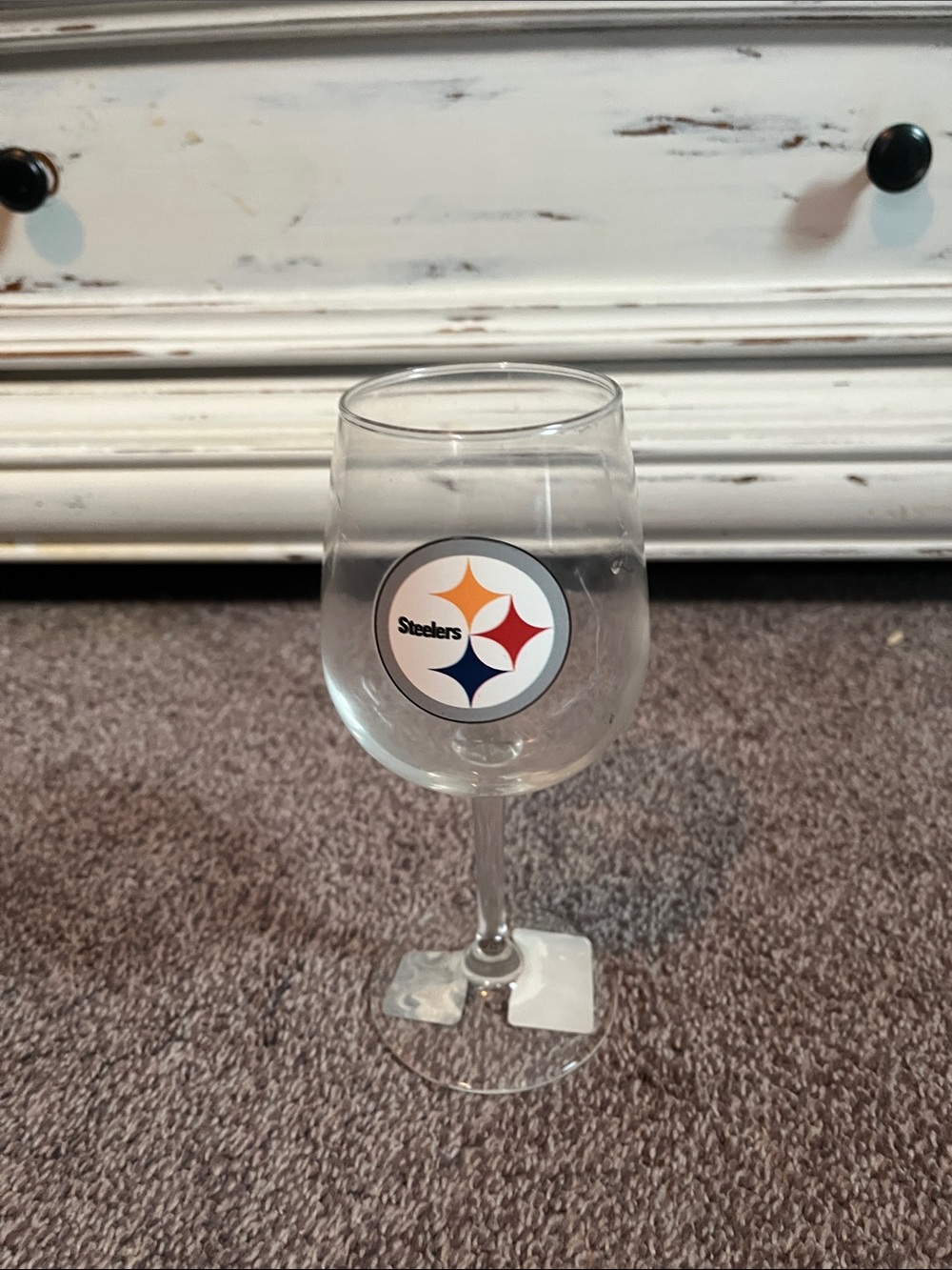Pittsburgh Steelers Clear Stemless Wine Glass with Team Logo